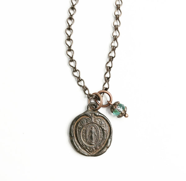 Mary Wax Seal Necklace