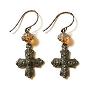 Ornate Cross Earrings