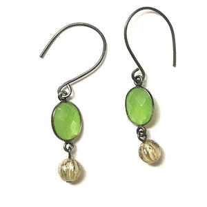 Chrysoprase Links Earrings